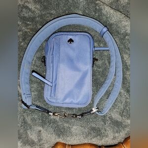 Kate Spade Silver Baby Blue Cellphone Holder